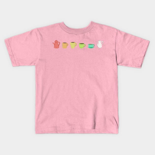 Coffee Lovers Kids T-Shirt by sixhours